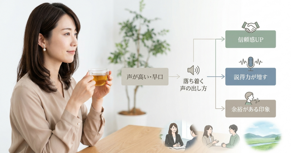 落ち着く声の出し方で女性が得られる3つの変化