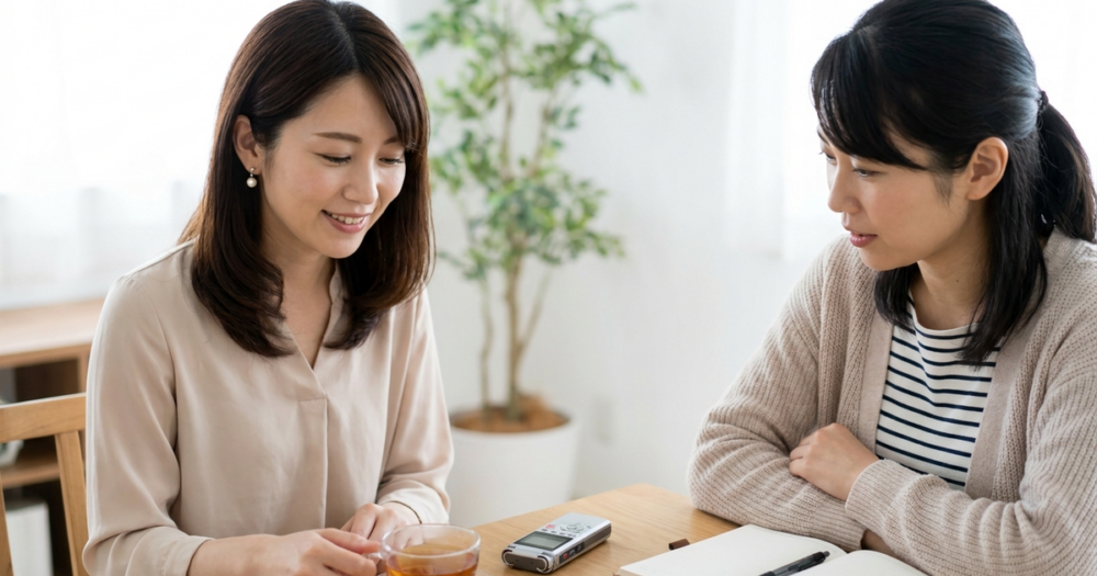 落ち着く声の出し方と女性らしく聞かせるコツの解説イメージ
