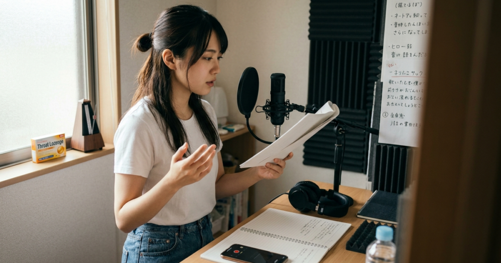 声優 独学 練習法の解説イメージ