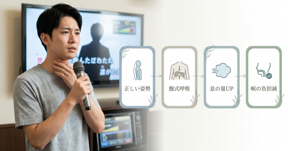 地声で歌うための直し方を、身体の使い方から整える