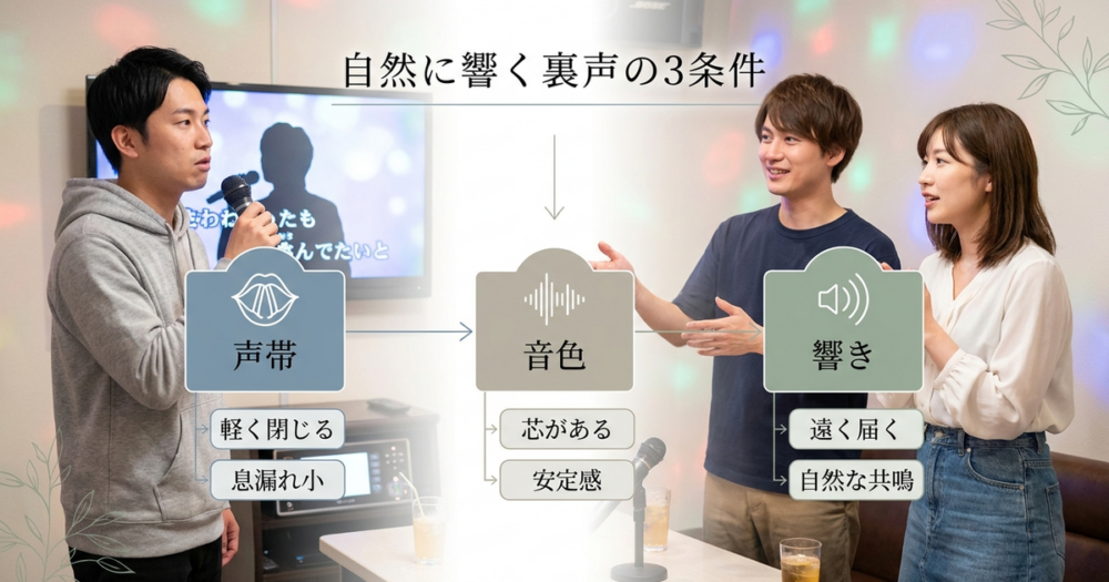 自然に響く裏声が持つ3つの条件を理解しておく