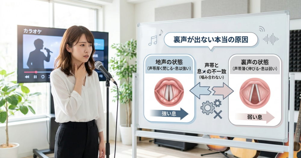 カラオケで裏声が出ない本当の原因を理解しておく