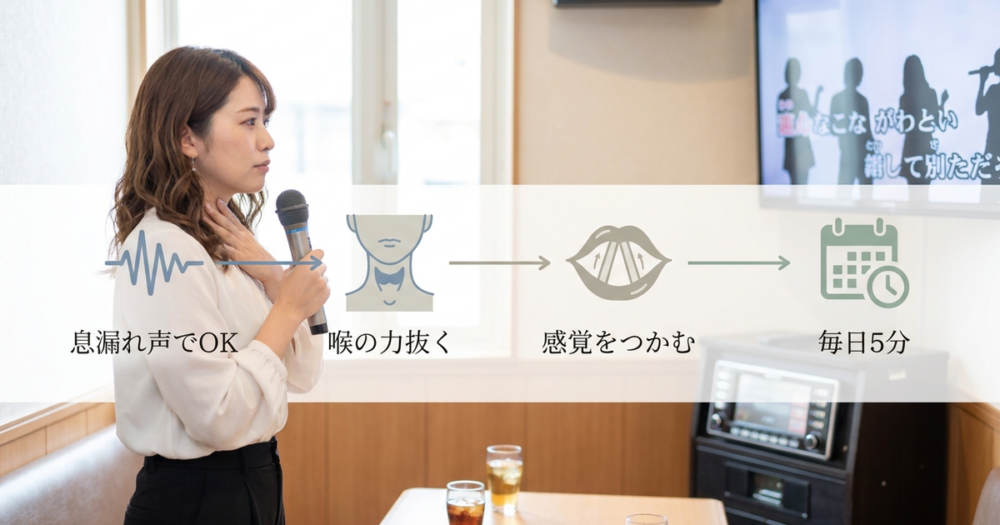 カラオケで裏声をスムーズに出せるようになる練習方法