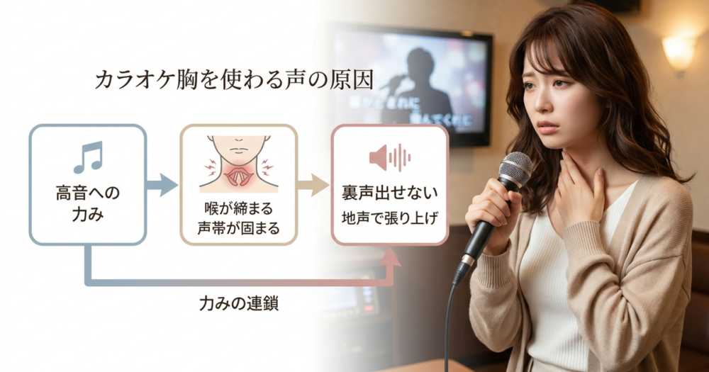 カラオケで地声になるのはなぜか──裏声が出せなくなる3つの原因