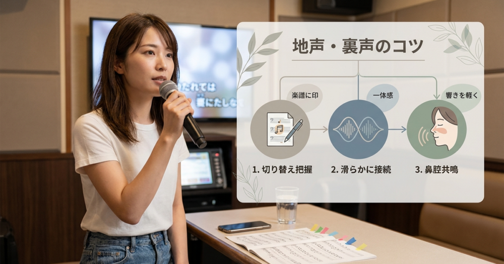 地声で歌うと下手に聞こえる状態から抜け出す、上手く聴かせるコツを整理する