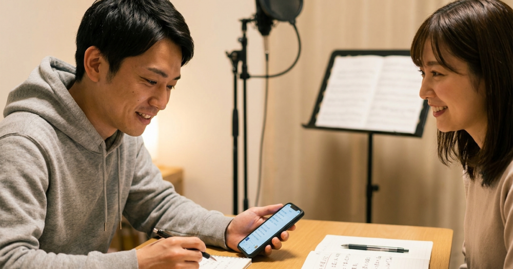 地声で歌える曲の選び方と無理なく歌える練習曲の解説イメージ