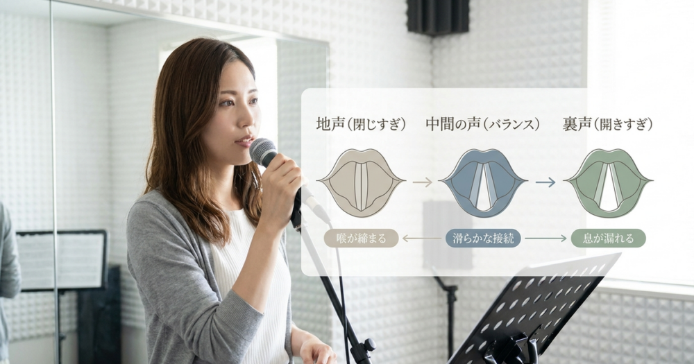 地声と裏声の差が大きい人は、声帯の使い方に根本的な偏りがある
