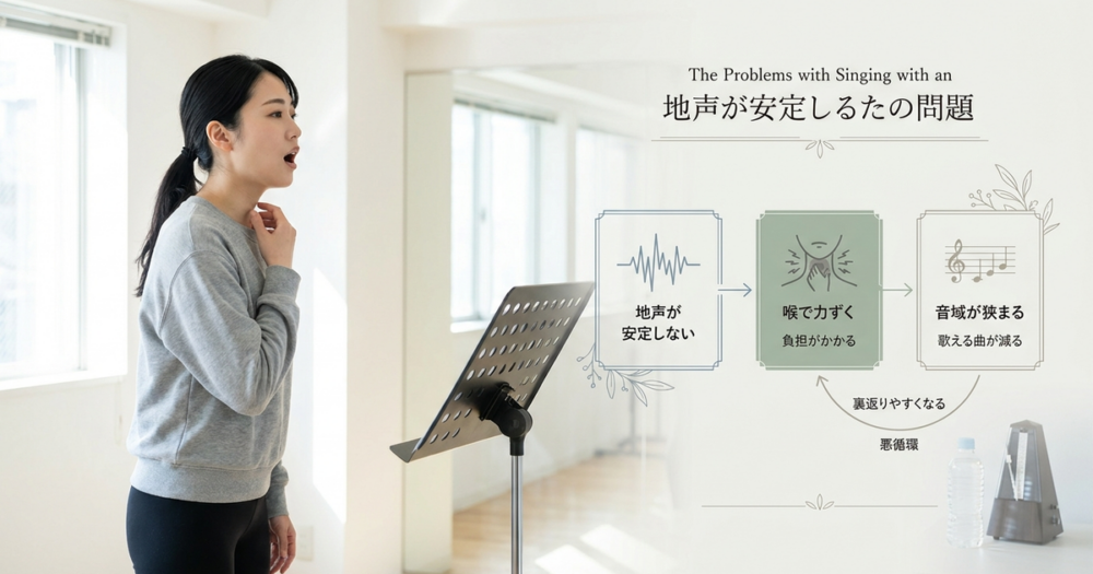 安定しない地声のまま歌い続けると起こる問題