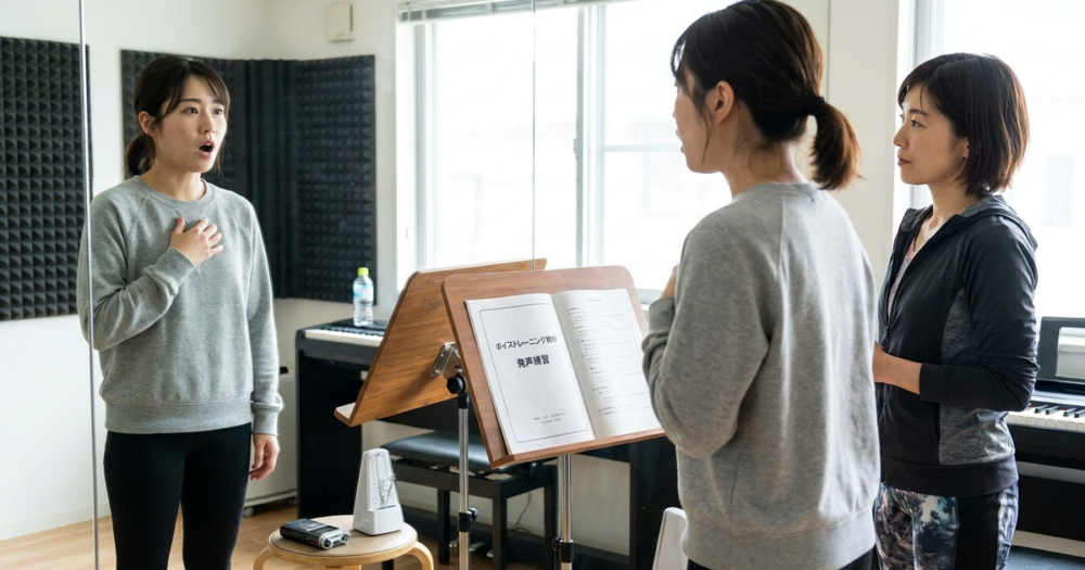 地声が安定しない原因と歌声を安定させるトレーニングの解説イメージ