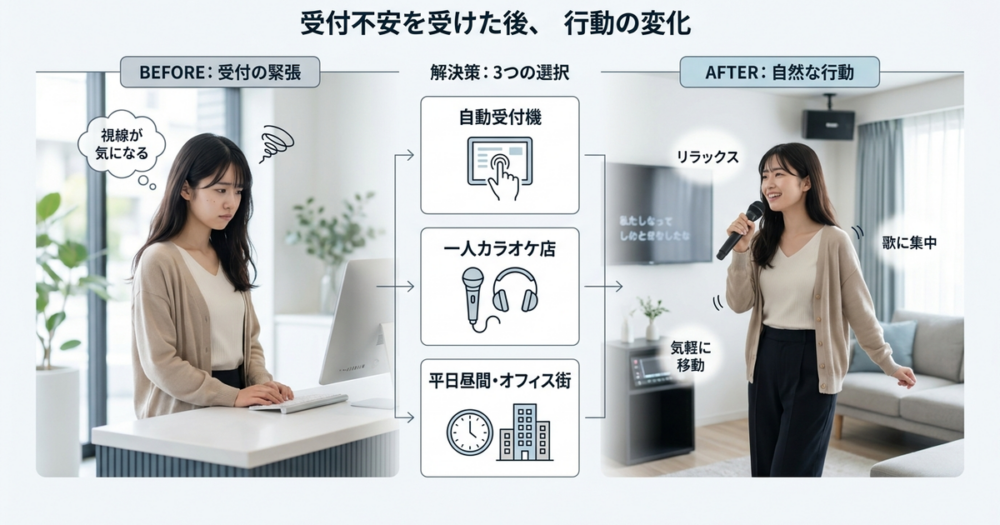 受付の恥ずかしさを先に変えると、店内での行動が自然に変わってくる