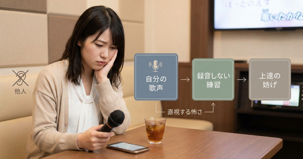 ヒトカラで歌が下手なのが気になる本当の理由は「他人」ではなく「録音しない練習」だった