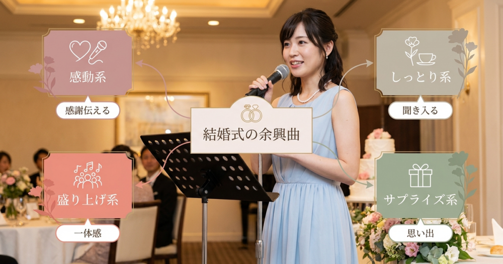 雰囲気別・結婚式の余興で1人で歌うおすすめ曲一覧