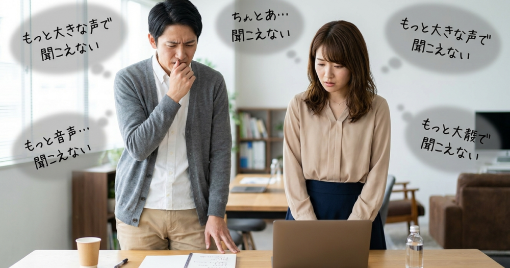 声が小さいと 言 われる ストレスの解説イメージ
