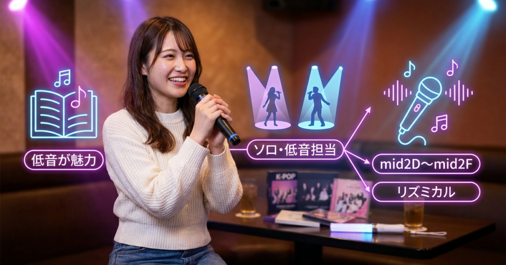 低音派女性に合ったK-POPアーティストと音域の傾向を把握できる