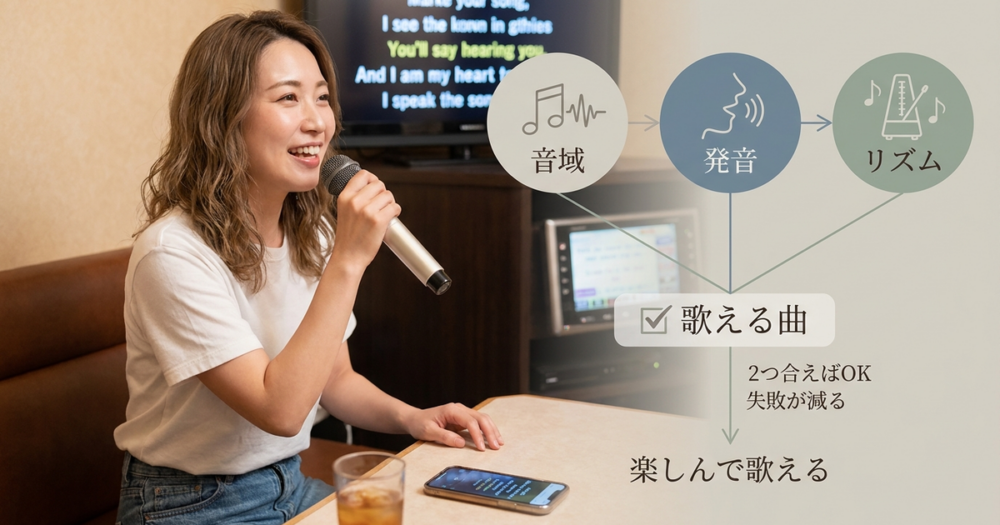 カラオケで失敗しない曲選びを難易度から判断する