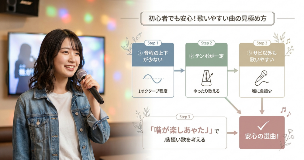 10代女性が初心者でも歌いやすい曲の見極め方を整理しておく