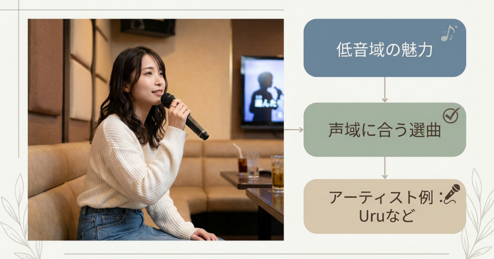 声が低い10代女性でもカラオケで無理なく歌える曲が見つかる