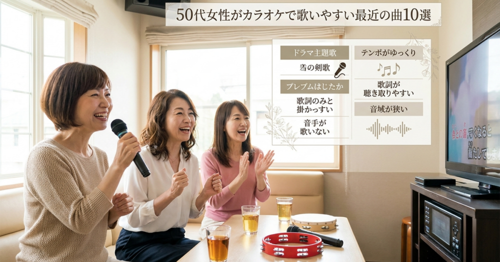 50代女性がカラオケで歌いやすい最近の曲10選