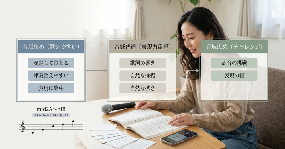 メゾソプラノが歌いやすい邦楽曲15選を音域別に整理した
