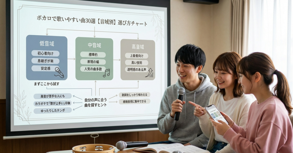 ボカロで歌いやすい曲30選【音域別】低音・中音・高音で分類すると見えてくる選び方