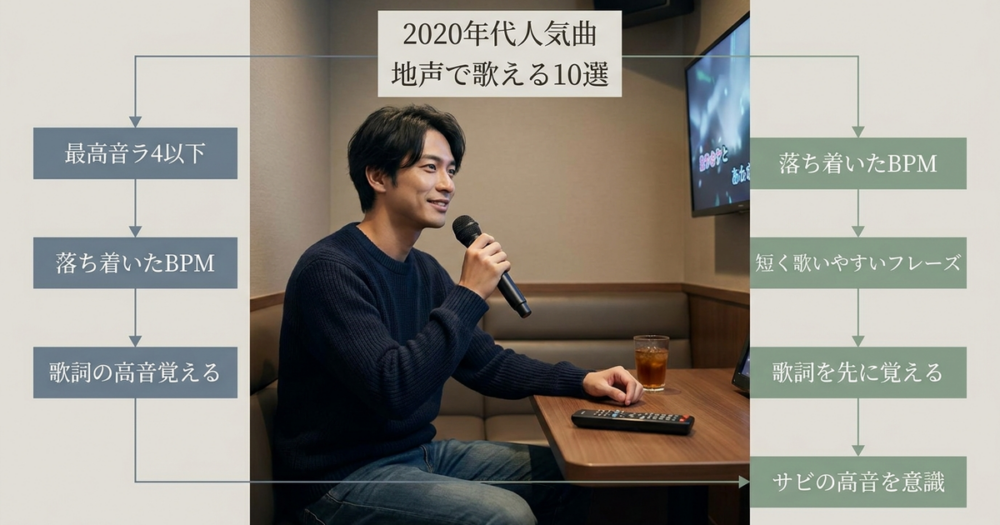 2020年代の曲で男性が歌いやすい人気曲【地声で歌える10選】