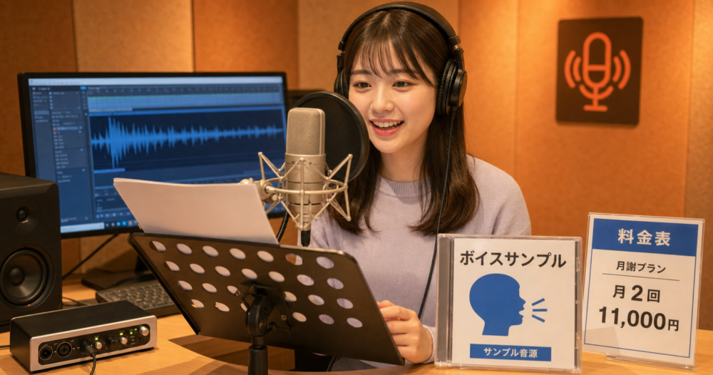 2位：アバロン声優スクール、プロ用機材でボイスサンプル無料制作