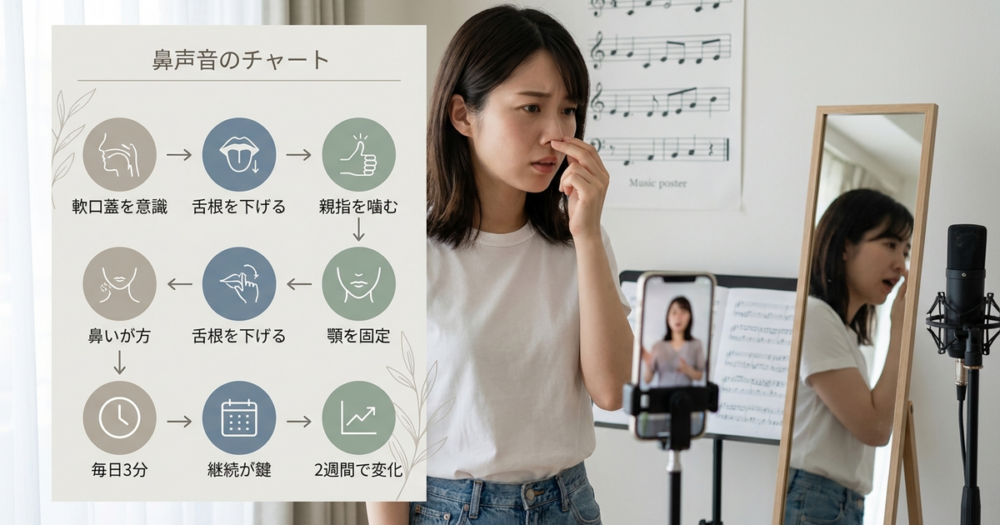 鼻声を治すための発声トレーニングをやってみる