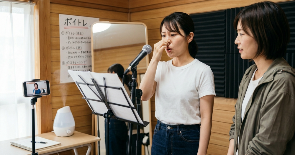 歌うと鼻声になる原因と治し方｜地声は普通なのに歌声だけ鼻にかかる人への解説イメージ
