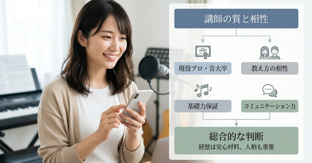 JOYミュージックスクールの講師の質と指導スタイルで確認しておくべきこと