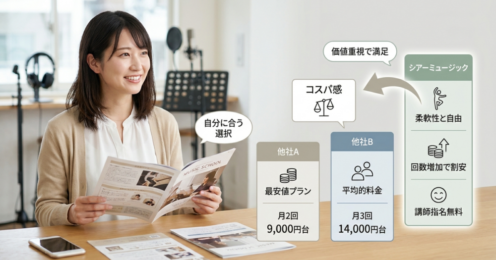 競合教室との価格差で「コスパ感」が変わる構造