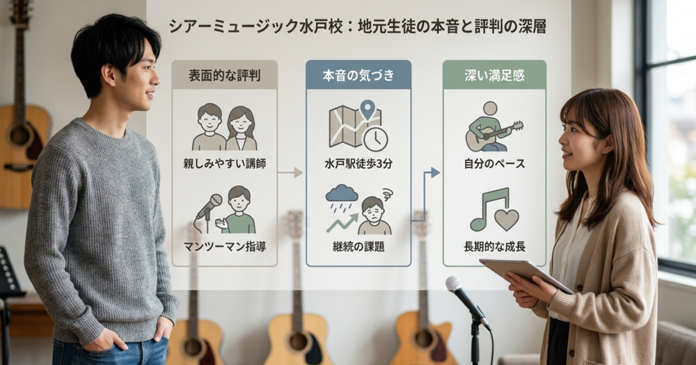 シアーミュージック水戸校の評判で見えてくる、地元生徒が感じている本音