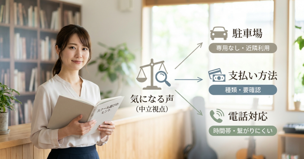 シアーミュージック熊本の評判で「気になる」と挙げられる声を中立に見ておく