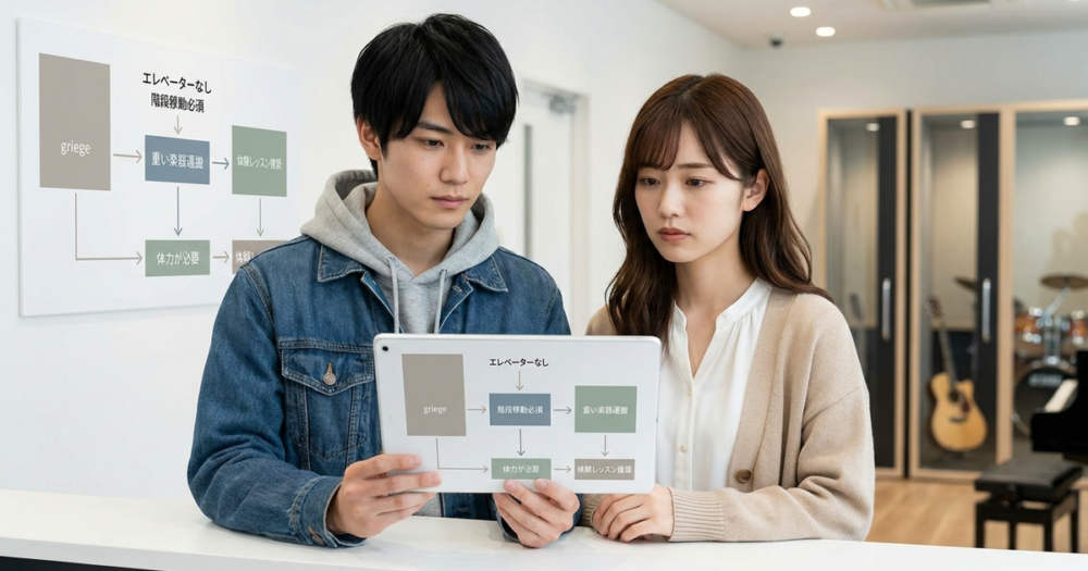 入会前に知っておくべきシアーミュージック草津校の制約