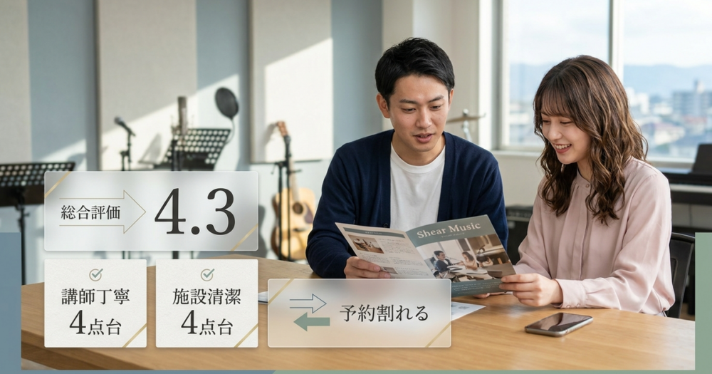 シアーミュージック郡山の評判を裏付ける3つの数字とリアルな声