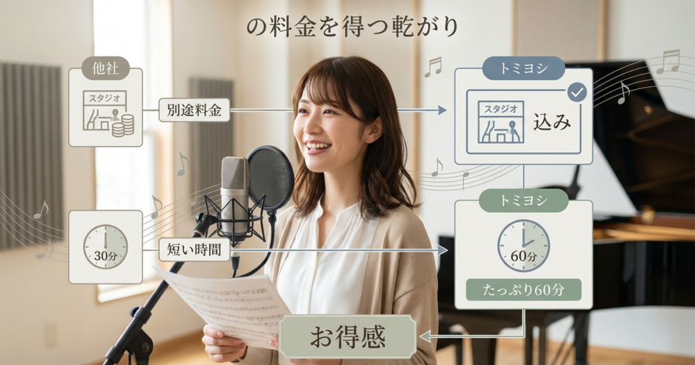 料金が他の音楽教室より安く感じられる理由
