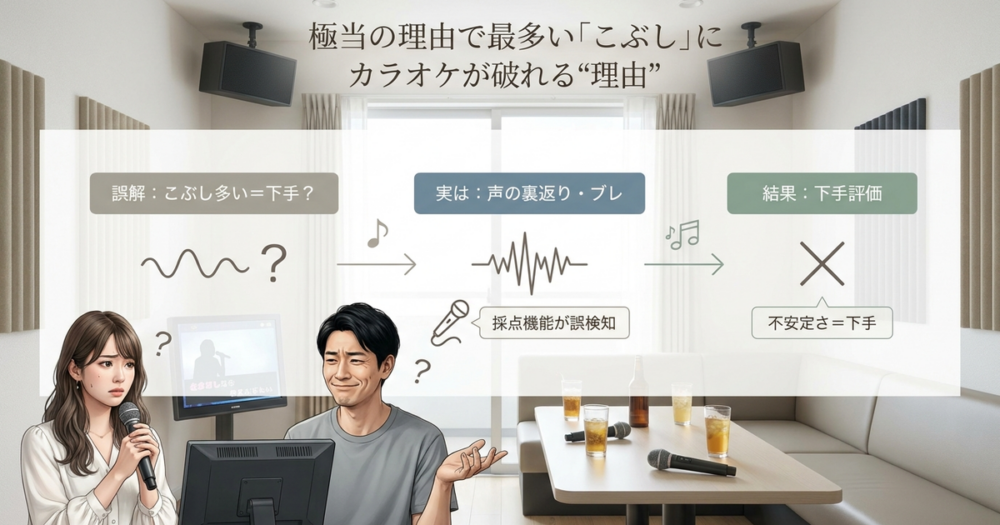 カラオケでこぶしが多いと
