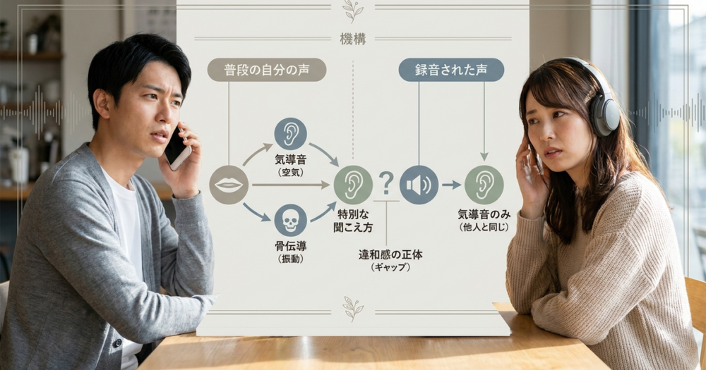自分の声が気持ち悪いと感じるメカニズムを理解しておく