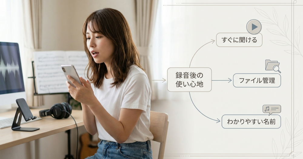 歌の録音アプリを選ぶときに確認しておくべき機能