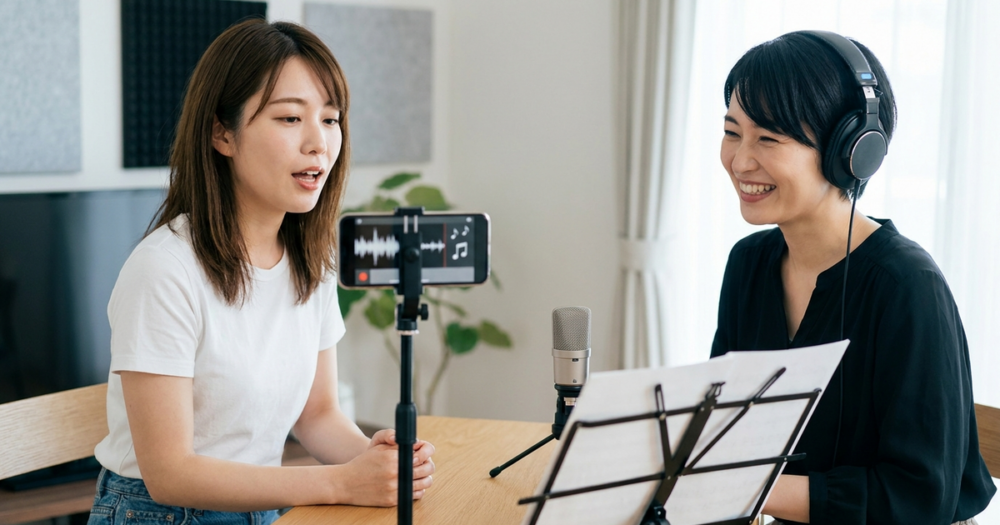 歌の録音アプリおすすめと自分の歌を確認する方法の解説イメージ