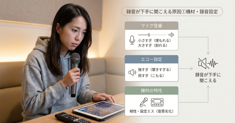 録音が下手に聞こえる原因①機材・録音設定の問題と対策
